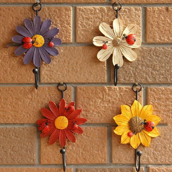 creative resin wall hooks crafts flower home decoration accessories for living room key holder bathroom porte mural & rails
creative resin wall hooks crafts flower home decoration accessories for living room key holder bathroom porte mural & rails