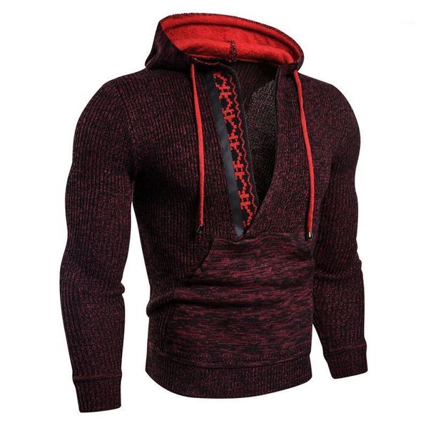 men's sweater pullovers hooded winter long sleeve casual slim thick kintted outwear sweaters, White;black
men's sweater pullovers hooded winter long sleeve casual slim thick kintted outwear sweaters, White;black