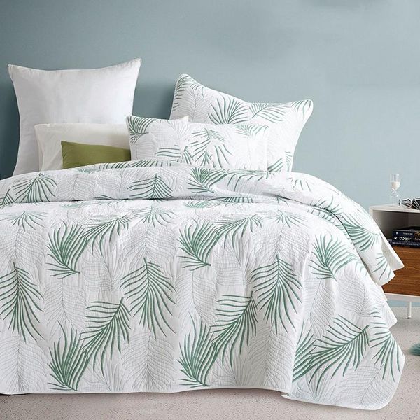 comforters & sets cotton bedspread quilt set 3pcs quilted coverlet palm leaf embroidered quilts bed cover pillowcase king queen size blanket
comforters & sets cotton bedspread quilt set 3pcs quilted coverlet palm leaf embroidered quilts bed cover pillowcase king queen size blanket