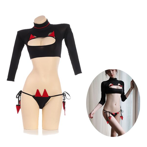 japanese harajuku girls lolita devil black sleepwear open bust bra underwear private lingerie woman exotic apparel, Red;black
japanese harajuku girls lolita devil black sleepwear open bust bra underwear private lingerie woman exotic apparel, Red;black