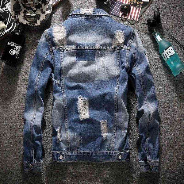 men's jackets high street men torn, washed-up hole denim a loose fashion jacket short cowboy plus size 5xl spring worn man 8p37, Black;brown
men's jackets high street men torn, washed-up hole denim a loose fashion jacket short cowboy plus size 5xl spring worn man 8p37, Black;brown