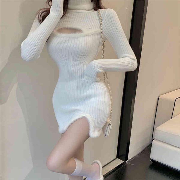 knitting dress early spring ins fashion high neck hollow out slim long sleeves solid split hip dresses, Black;gray
knitting dress early spring ins fashion high neck hollow out slim long sleeves solid split hip dresses, Black;gray