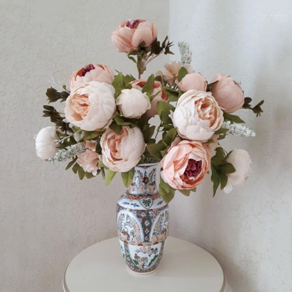 decorative flowers & wreaths 1 bouquet 13 heads artificial peony tea rose camellia silk fake flower flores for diy home garden wedding decor
decorative flowers & wreaths 1 bouquet 13 heads artificial peony tea rose camellia silk fake flower flores for diy home garden wedding decor