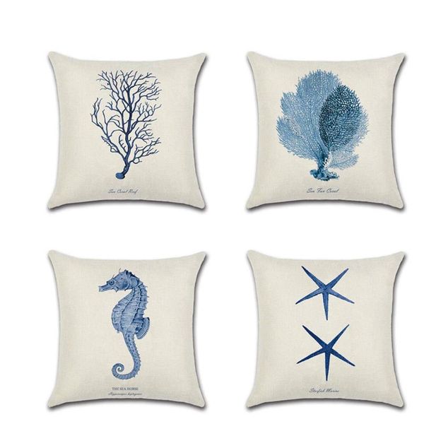 cushion/decorative pillow 4pcs marine life cushion cover coral hippocampus seaweed pillowcase for sofa starfish case decorative pillowcases
cushion/decorative pillow 4pcs marine life cushion cover coral hippocampus seaweed pillowcase for sofa starfish case decorative pillowcases