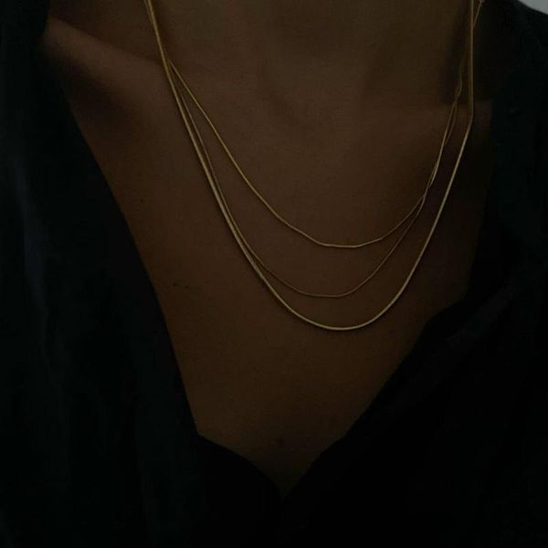 chains vintage boho fashion necklaces for women necklace double-layered golden silver color minimalist thin snake chain jewelry party
chains vintage boho fashion necklaces for women necklace double-layered golden silver color minimalist thin snake chain jewelry party