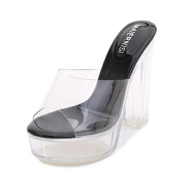 slippers pvc transparent open toe ladies high heels fashion plus size 35-42 13cm crystal women shoes, Black
slippers pvc transparent open toe ladies high heels fashion plus size 35-42 13cm crystal women shoes, Black