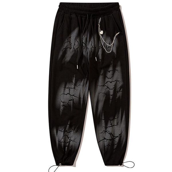 men's pants men dark style chain jogger harajuku elastic waist trousers sweatpants retro oversize 100%cotton baggy cozy, Black
men's pants men dark style chain jogger harajuku elastic waist trousers sweatpants retro oversize 100%cotton baggy cozy, Black