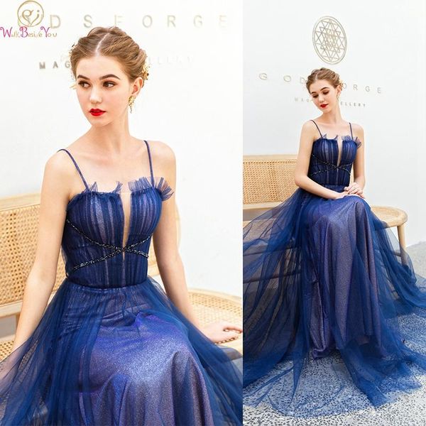party dresses 2021 elegant navy blue formal prom long vestidos de gala spaghetti straps evening graduation gowns walk beside you, White;black
party dresses 2021 elegant navy blue formal prom long vestidos de gala spaghetti straps evening graduation gowns walk beside you, White;black