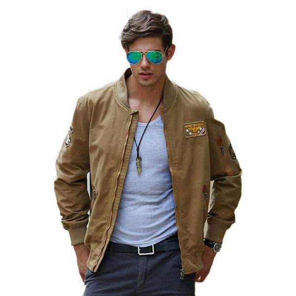 men's jackets sping military mens jacket fashion embroidery thin slim fit male coat outwear casual long sleeve men jaqueta masculino, Black;brown
men's jackets sping military mens jacket fashion embroidery thin slim fit male coat outwear casual long sleeve men jaqueta masculino, Black;brown