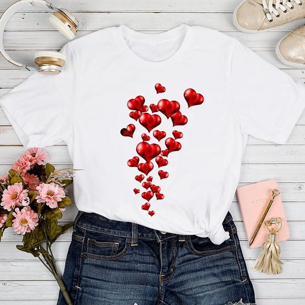 women's t-shirt t-shirts women love heart fashion trend valentine 2021 spring summer tshirt lady print clothes stylish tee, White
women's t-shirt t-shirts women love heart fashion trend valentine 2021 spring summer tshirt lady print clothes stylish tee, White