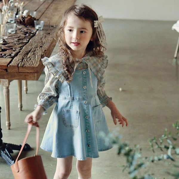 spring summer casual waist hugging slim dress baby girls commuter elegant strap a- line denim sling dresses cl555 girl's, Red;yellow
spring summer casual waist hugging slim dress baby girls commuter elegant strap a- line denim sling dresses cl555 girl's, Red;yellow