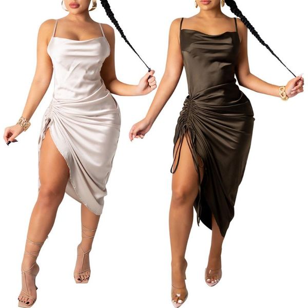 casual dresses 2021 women sleeveless drawstring dress fashion solid color for ladies female, Black;gray
casual dresses 2021 women sleeveless drawstring dress fashion solid color for ladies female, Black;gray