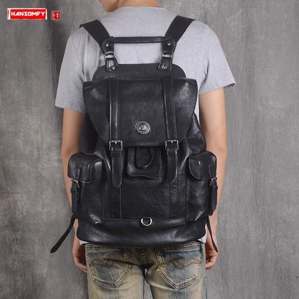 backpack genuine leather men's travel bag casual backpacks computer bags european and american fashion first layer
backpack genuine leather men's travel bag casual backpacks computer bags european and american fashion first layer