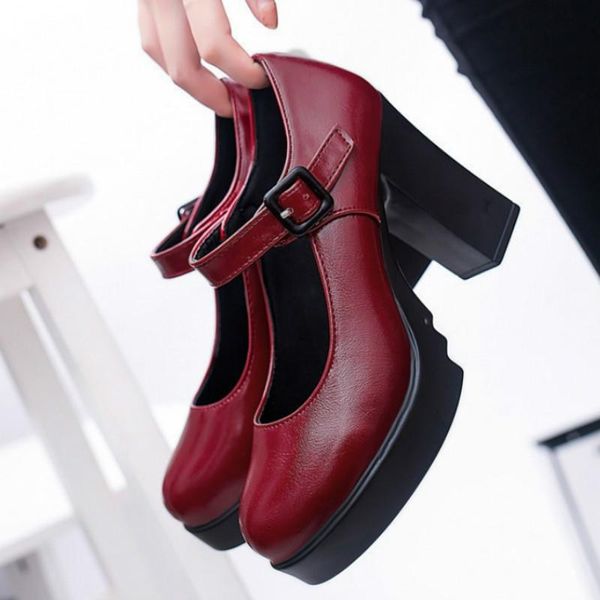 dress shoes women fashion round toe buckle strap classics 9.5cm thick high heels shallow platform lady work female pumps, Black
dress shoes women fashion round toe buckle strap classics 9.5cm thick high heels shallow platform lady work female pumps, Black