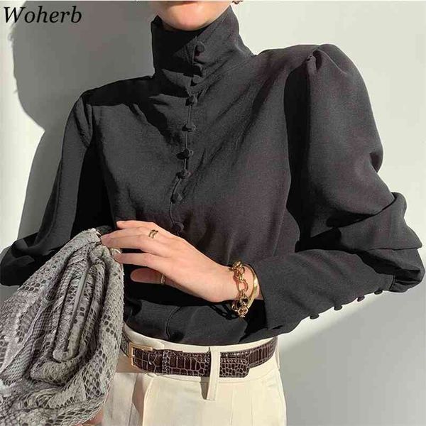 office ladies shirts work fashion solid black elegant turtleneck blouses women spring korean pleated blusas 210519, White
office ladies shirts work fashion solid black elegant turtleneck blouses women spring korean pleated blusas 210519, White