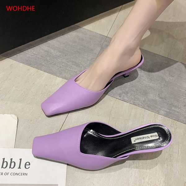 wohdhe elegant high heels women mules thin pumps summer sandalias comfortable leather slides party shoes slippers, Black
wohdhe elegant high heels women mules thin pumps summer sandalias comfortable leather slides party shoes slippers, Black