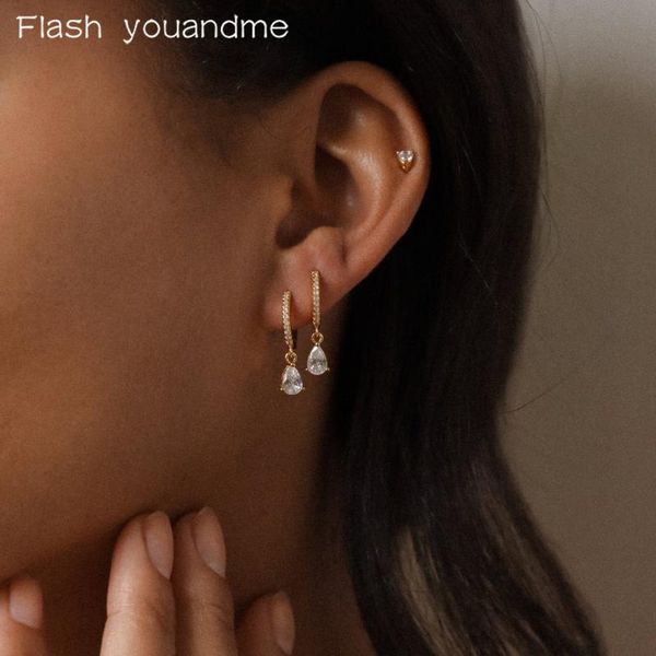 hoop & huggie zircon earrings real 925 sterling slver perfect wedding bridal bohemia style jewelry for women, Golden;silver
hoop & huggie zircon earrings real 925 sterling slver perfect wedding bridal bohemia style jewelry for women, Golden;silver