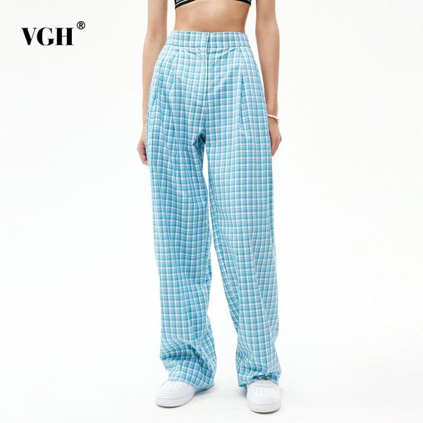 women's pants & capris vgh casual loose blue straight plaid female high-waisted korean fashion colorblock wide leg pant clothing 2021, Black;white
women's pants & capris vgh casual loose blue straight plaid female high-waisted korean fashion colorblock wide leg pant clothing 2021, Black;white