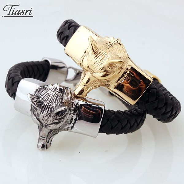 tiasri wolf head jewelry accessories leather bracelet for men friends gift stainless steel punk hip-hop style 15mm link, chain, Black
tiasri wolf head jewelry accessories leather bracelet for men friends gift stainless steel punk hip-hop style 15mm link, chain, Black