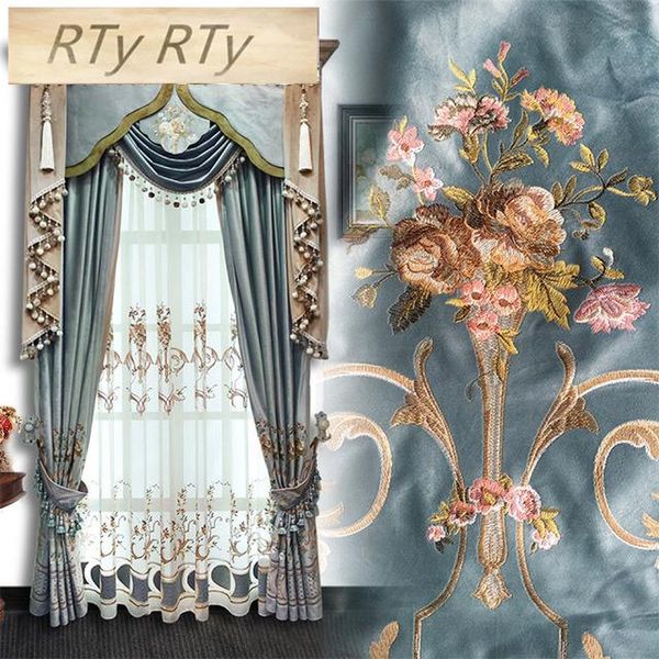 curtain & drapes green luxury villa velvet embroidered curtains for living room voile bedroom window treatment
curtain & drapes green luxury villa velvet embroidered curtains for living room voile bedroom window treatment