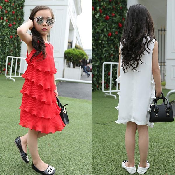 girl's dresses kids girls summer dress 2021 ruffles layered style chiffon sundress tank beach white red vestidos, Red;yellow
girl's dresses kids girls summer dress 2021 ruffles layered style chiffon sundress tank beach white red vestidos, Red;yellow