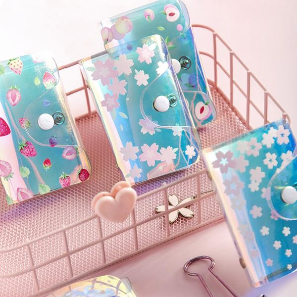 card holders cute laser pack sakura strawberry pattern id holder transparent function case business women girls, Brown;gray
card holders cute laser pack sakura strawberry pattern id holder transparent function case business women girls, Brown;gray