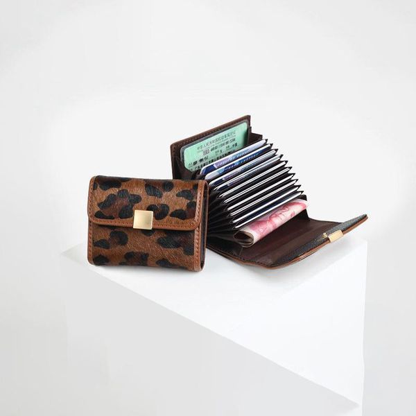 card holders woonam women fashion wallet genuine calf leather leopard pony hair zip holder wb792, Brown;gray
card holders woonam women fashion wallet genuine calf leather leopard pony hair zip holder wb792, Brown;gray