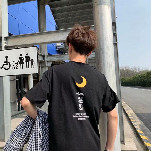 men's t-shirts men short sleeve harajuku streetwear casual students fashion ulzzang retro graphic t shirts anime summer goth clothes, White;black
men's t-shirts men short sleeve harajuku streetwear casual students fashion ulzzang retro graphic t shirts anime summer goth clothes, White;black