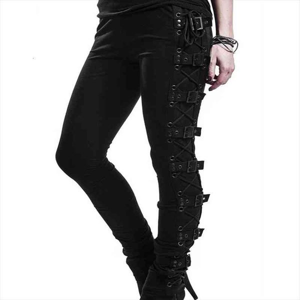 gothic punk women pants solid black rock side lace up pencil pants high waist pantalons fashion lady skinny trousers, Black;white
gothic punk women pants solid black rock side lace up pencil pants high waist pantalons fashion lady skinny trousers, Black;white