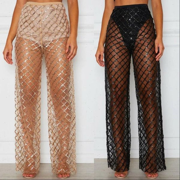 fashion see through sheer women capris mesh sequins rhombus gridding beachwear cover up female high waist straight, Black;white
fashion see through sheer women capris mesh sequins rhombus gridding beachwear cover up female high waist straight, Black;white