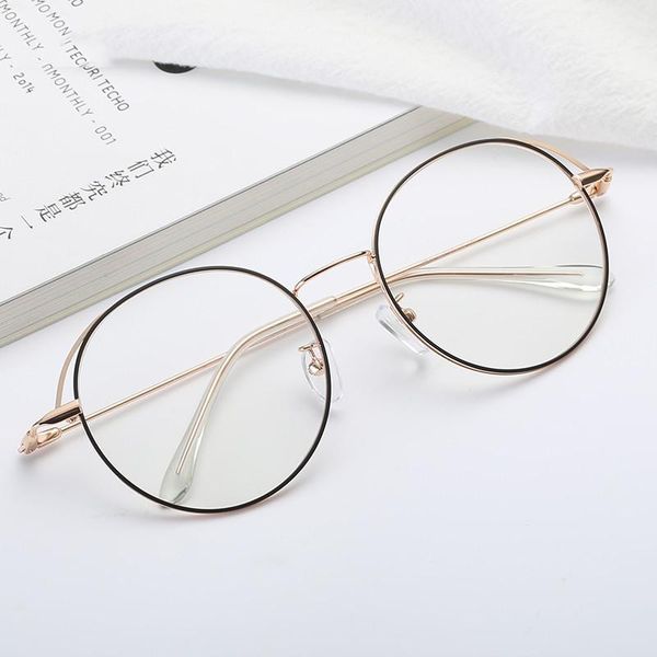 fashion sunglasses frames round flat mirror retro metal personality decorative glasses frame men and women trend literary frame., Black
fashion sunglasses frames round flat mirror retro metal personality decorative glasses frame men and women trend literary frame., Black