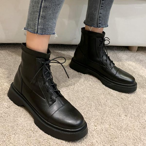 boots genuine leather round toe woman flat ankle ladies black white working female fall shoes1
boots genuine leather round toe woman flat ankle ladies black white working female fall shoes1
