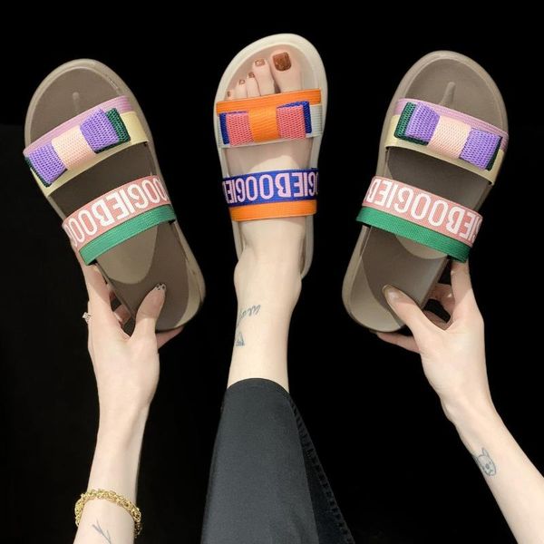 slippers women's casual summer peep toe women flat flip-flop beach shoes, Black
slippers women's casual summer peep toe women flat flip-flop beach shoes, Black