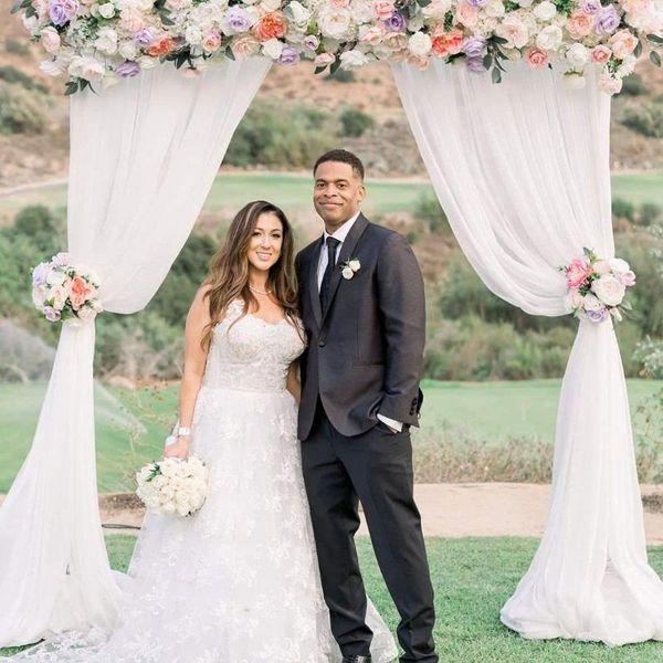 curtain & drapes wedding arch backdrop curtains polyester fabric 2pcs w270xl305cm drapery for party ceremony sheer decorations
curtain & drapes wedding arch backdrop curtains polyester fabric 2pcs w270xl305cm drapery for party ceremony sheer decorations