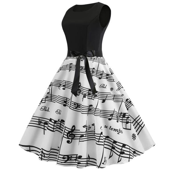 casual dresses women's summer sleeveless o neck vintage music symbol printing splicing party swing dress vestidos de mujer elegante, Black;gray
casual dresses women's summer sleeveless o neck vintage music symbol printing splicing party swing dress vestidos de mujer elegante, Black;gray