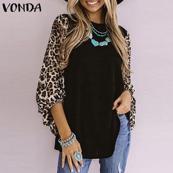 women's blouses & shirts vonda autumn blouse women 3/4 lantern sleeve patchwork vintage leopard print 2021 elegant causal party loose, White
women's blouses & shirts vonda autumn blouse women 3/4 lantern sleeve patchwork vintage leopard print 2021 elegant causal party loose, White