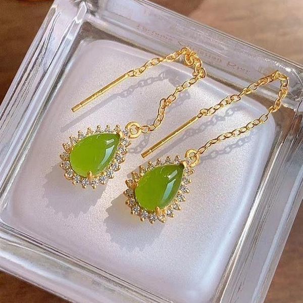 dangle & chandelier silver inlaid natural hetian jasper drop earrings chinese style retro unique ancient gold craft charm women's jewel
dangle & chandelier silver inlaid natural hetian jasper drop earrings chinese style retro unique ancient gold craft charm women's jewel