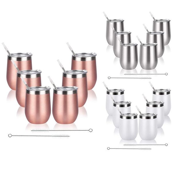 water bottles 6 pack stainless steel wine tumbler glass, 12oz double wall vacuum insulated with lid straw
water bottles 6 pack stainless steel wine tumbler glass, 12oz double wall vacuum insulated with lid straw