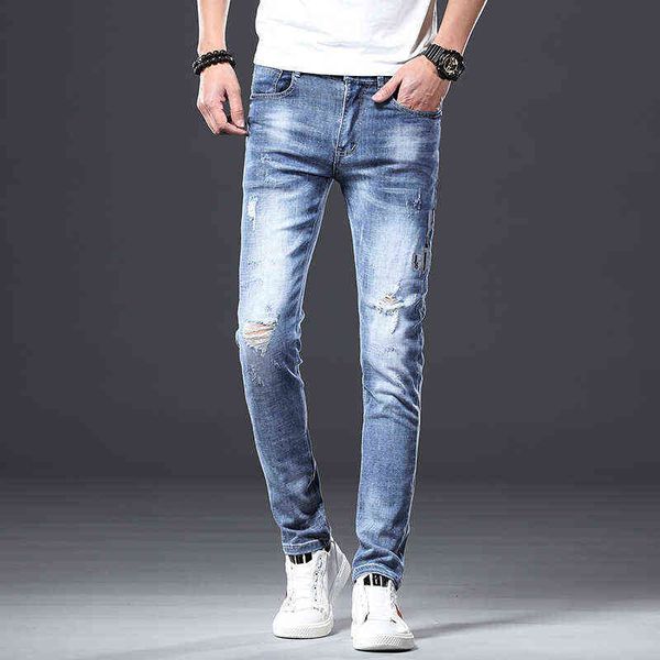 men's jeans spring jeans korean slim leggings pants spring and summer versatile casual pants men's fashion, Blue
men's jeans spring jeans korean slim leggings pants spring and summer versatile casual pants men's fashion, Blue