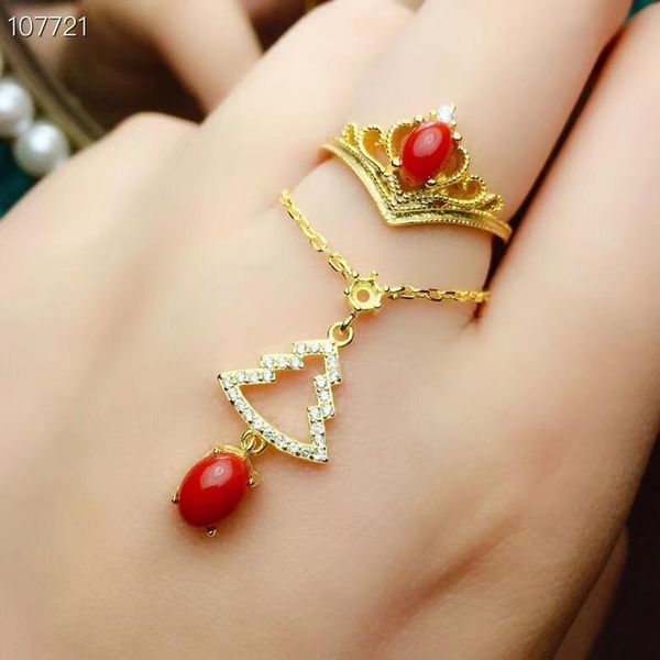 style red coral ring and necklace silver jewelry set for women bracelet, earrings &, Black
style red coral ring and necklace silver jewelry set for women bracelet, earrings &, Black