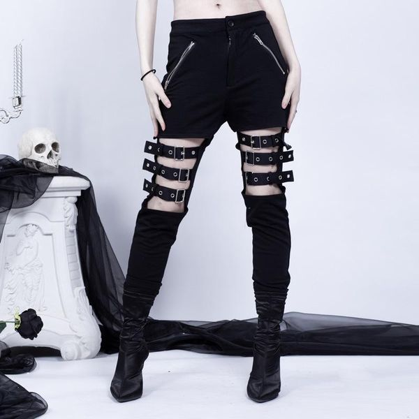 women's pants & capris 2021 women black hollow out with buckles pencil high street woman trousers autumn elegant streetwear, Black;white
women's pants & capris 2021 women black hollow out with buckles pencil high street woman trousers autumn elegant streetwear, Black;white