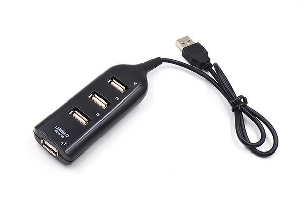 hubs 4 ports usb hub 2.0 multi splitter use power adapter multiple expander for pc laptop