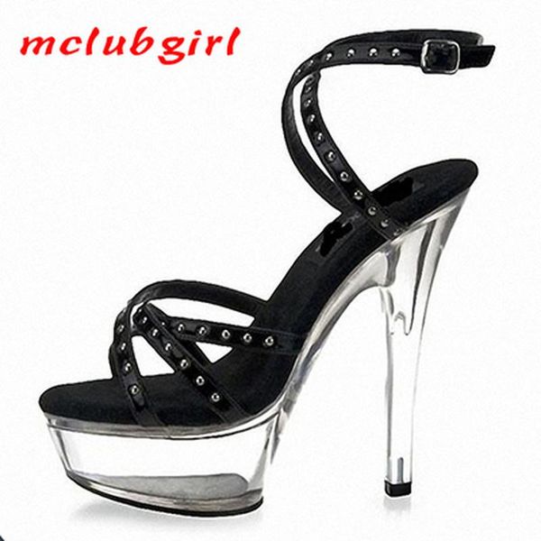 mclubgirl 15cm heels round head thick bottom rivet decoration and fashionable steel tube dance shoes wristband sandals lyp, Black
mclubgirl 15cm heels round head thick bottom rivet decoration and fashionable steel tube dance shoes wristband sandals lyp, Black