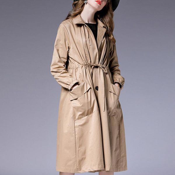 women's trench coats lanmrem 2021 loose drawstring turn-down collar windbreaker long section single-breasted temperament clothes coat b, Tan;black
women's trench coats lanmrem 2021 loose drawstring turn-down collar windbreaker long section single-breasted temperament clothes coat b, Tan;black