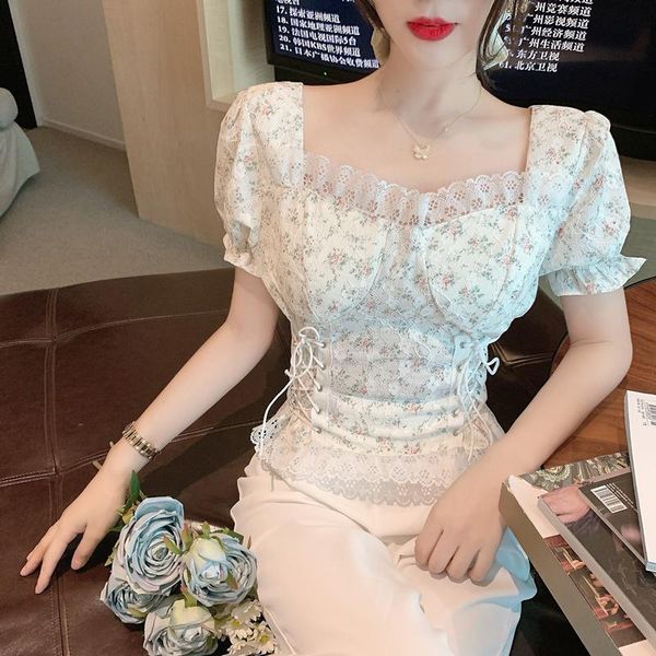 women's blouses & shirts 2021 wood ears waist belt design is thinner lace shirt blouse female summer chic, White
women's blouses & shirts 2021 wood ears waist belt design is thinner lace shirt blouse female summer chic, White