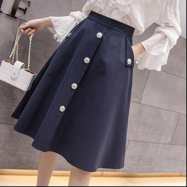 womens skirts autumn women midi skirt korean chic single breasted a line high waist ladies vintage casual umbrella, Black
womens skirts autumn women midi skirt korean chic single breasted a line high waist ladies vintage casual umbrella, Black