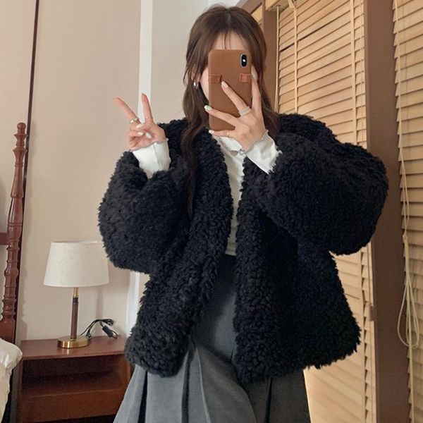 women's fur & faux winter warm cute simple thicken coats women casual solid black lady jacket loose korean fashion white teddy coat 202
women's fur & faux winter warm cute simple thicken coats women casual solid black lady jacket loose korean fashion white teddy coat 202
