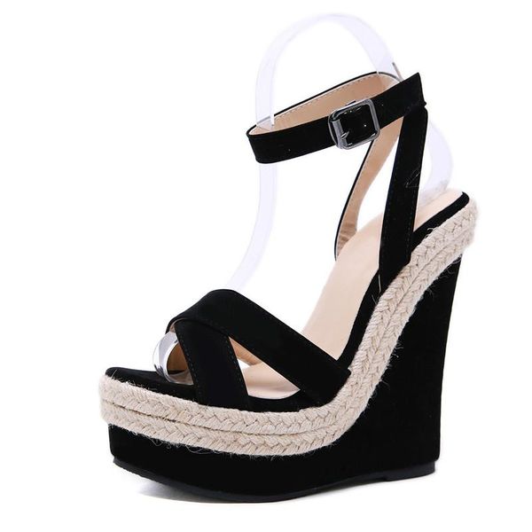 dress shoes 2021 fashion women summer sandals buckle strap leisure platform wedges high heels 15cm zh100415, Black
dress shoes 2021 fashion women summer sandals buckle strap leisure platform wedges high heels 15cm zh100415, Black