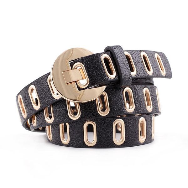 black new punk rock brown pink white wide leather belt waistband ladies gold grommet pin buckle belts for women jeans pants dress, Black;brown
black new punk rock brown pink white wide leather belt waistband ladies gold grommet pin buckle belts for women jeans pants dress, Black;brown