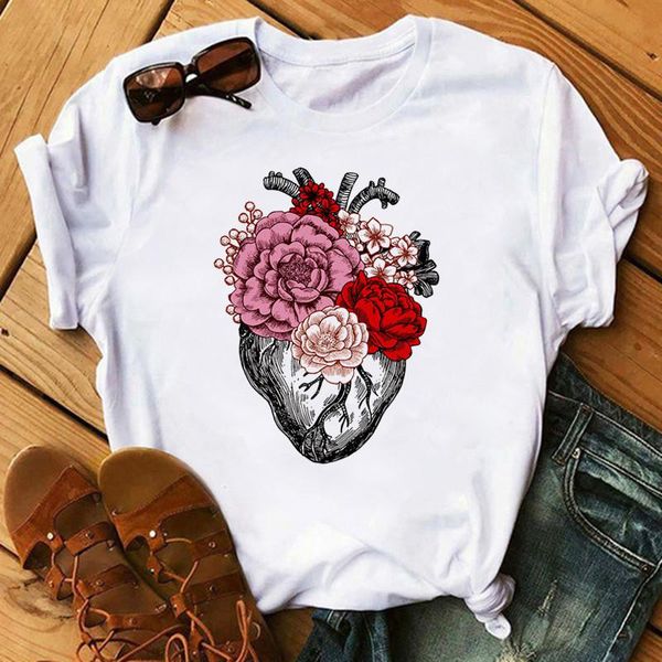 women's t-shirt heart print short sleeve graphic summer fashion women t shirt casual o-neck female girl tee,drop ship, White
women's t-shirt heart print short sleeve graphic summer fashion women t shirt casual o-neck female girl tee,drop ship, White
